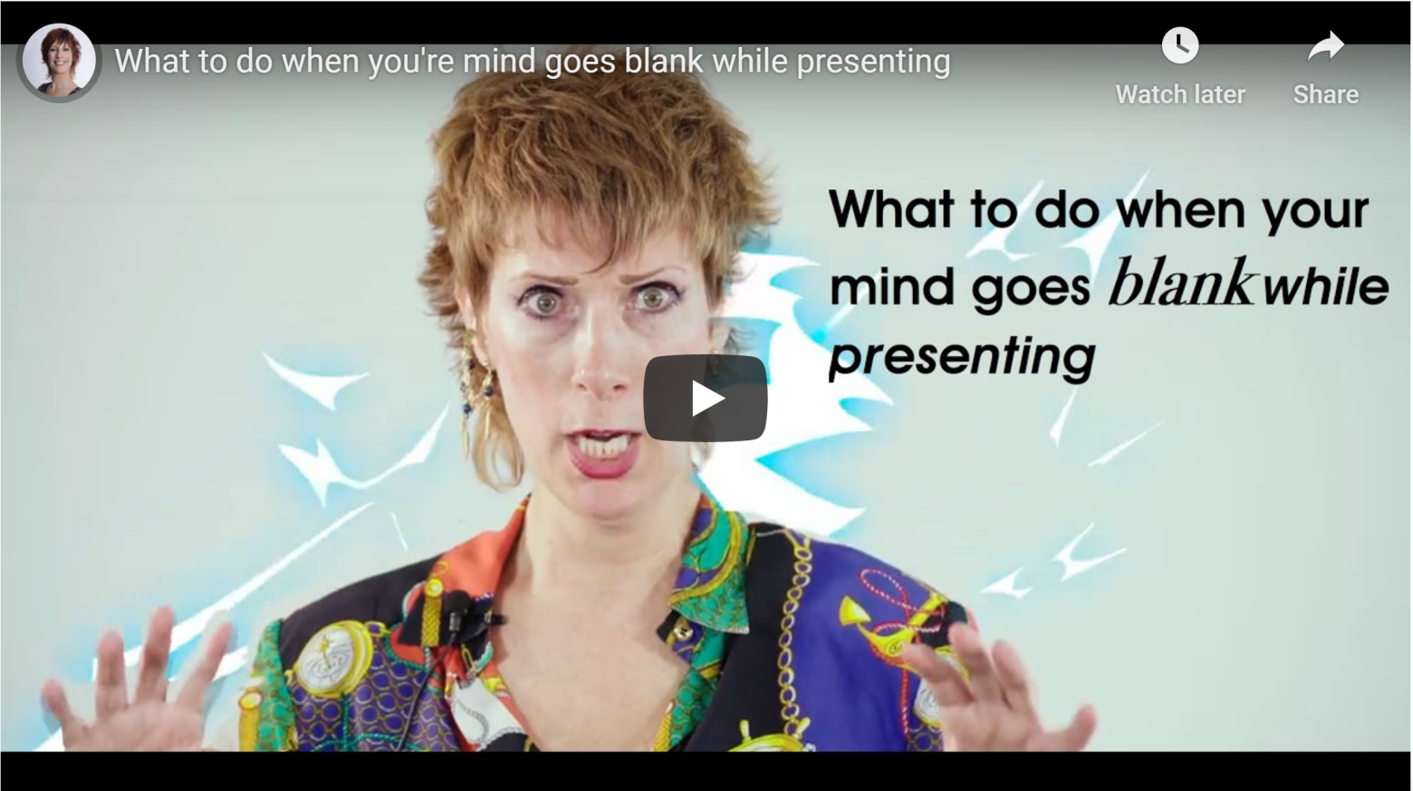 What to do when your mind blanks while presenting – transcript